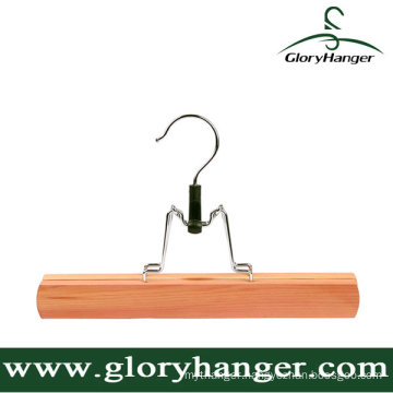 Natural Cedar Wooden Skirt Hanger with Matel Hook